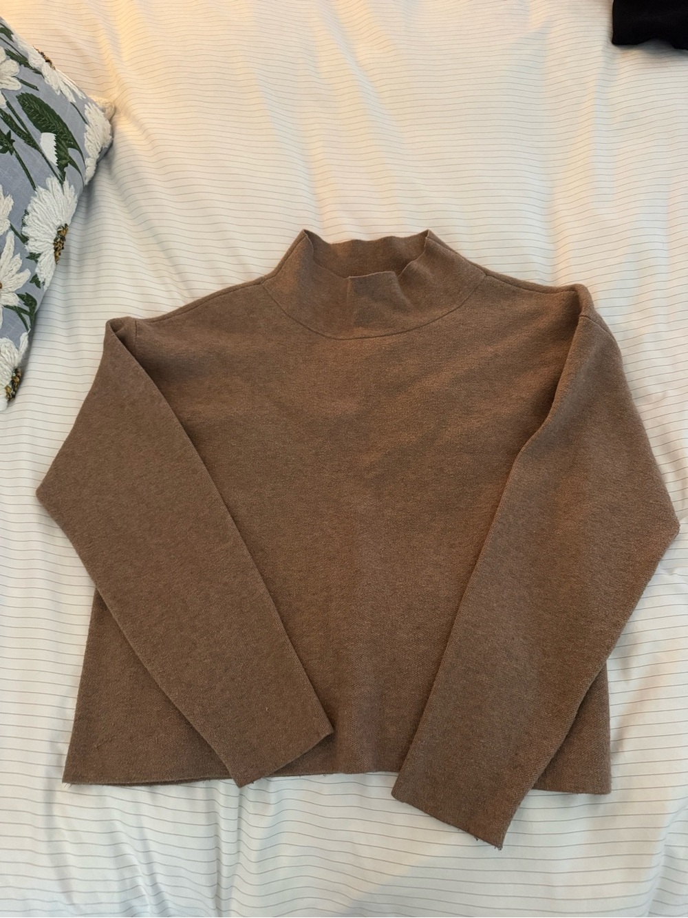 Quince Women's Eco-Knit Milano Stitch Mock Neck Sweater